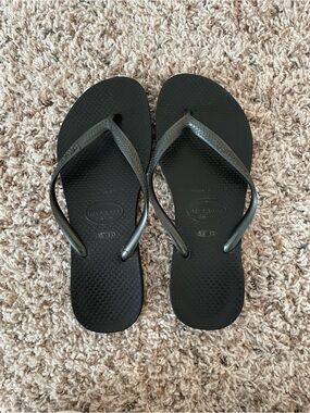 Havaianas Black Slim Flip Flops